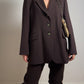 Pure wool chocolate blazer