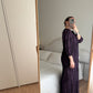 Pleated irregular purple dress