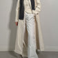 Cotton and virgin wool ivory coat