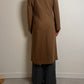 Tailored pure wool camel coat