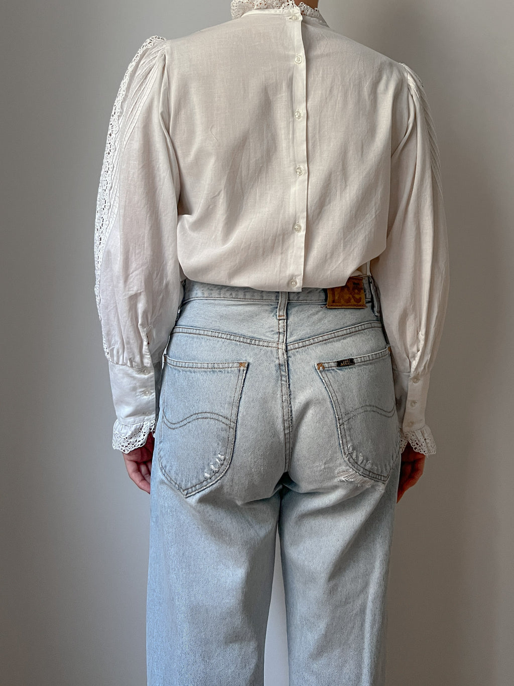 Pure cotton romantic blouse