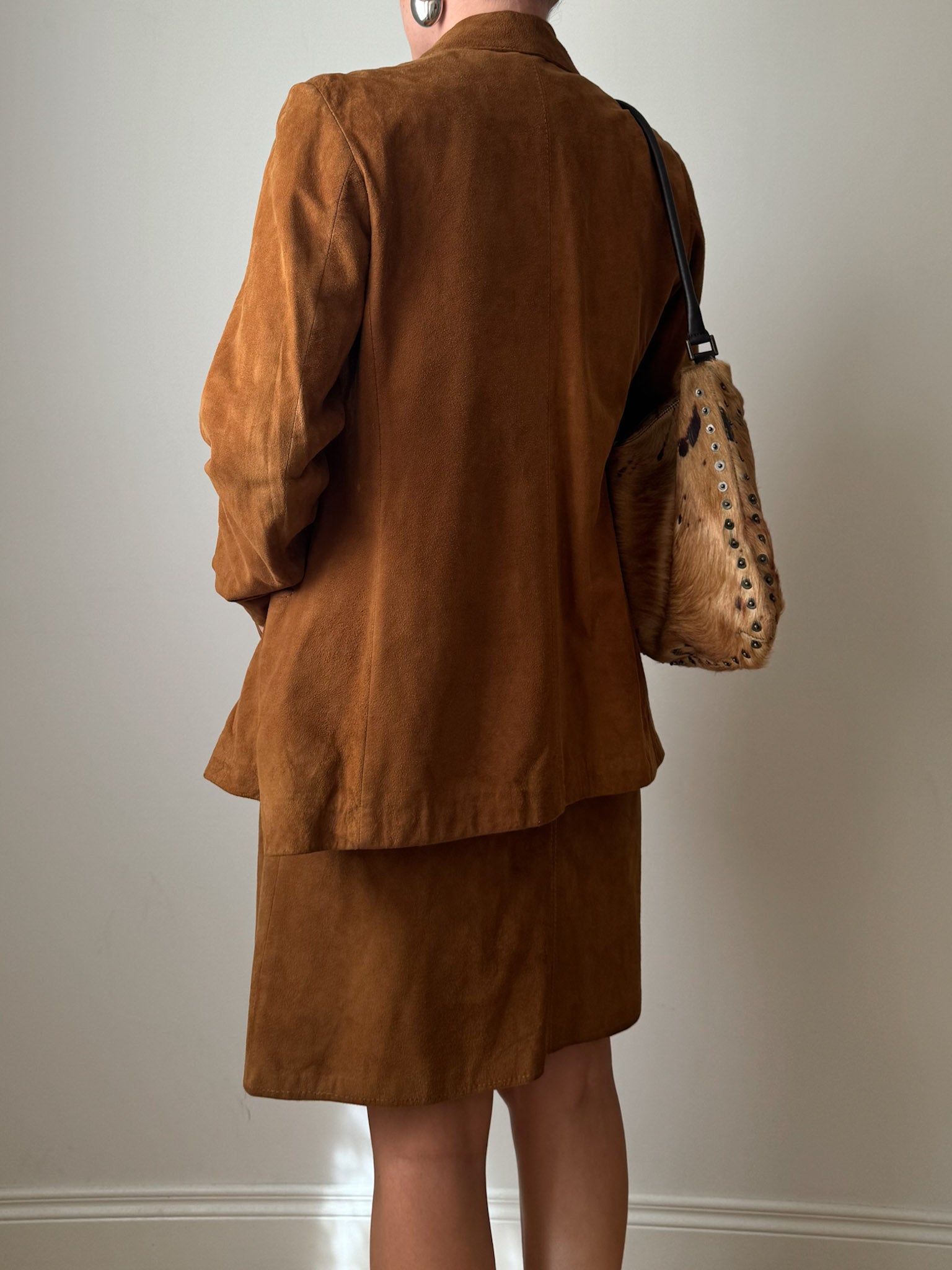 Real suede caramel coord