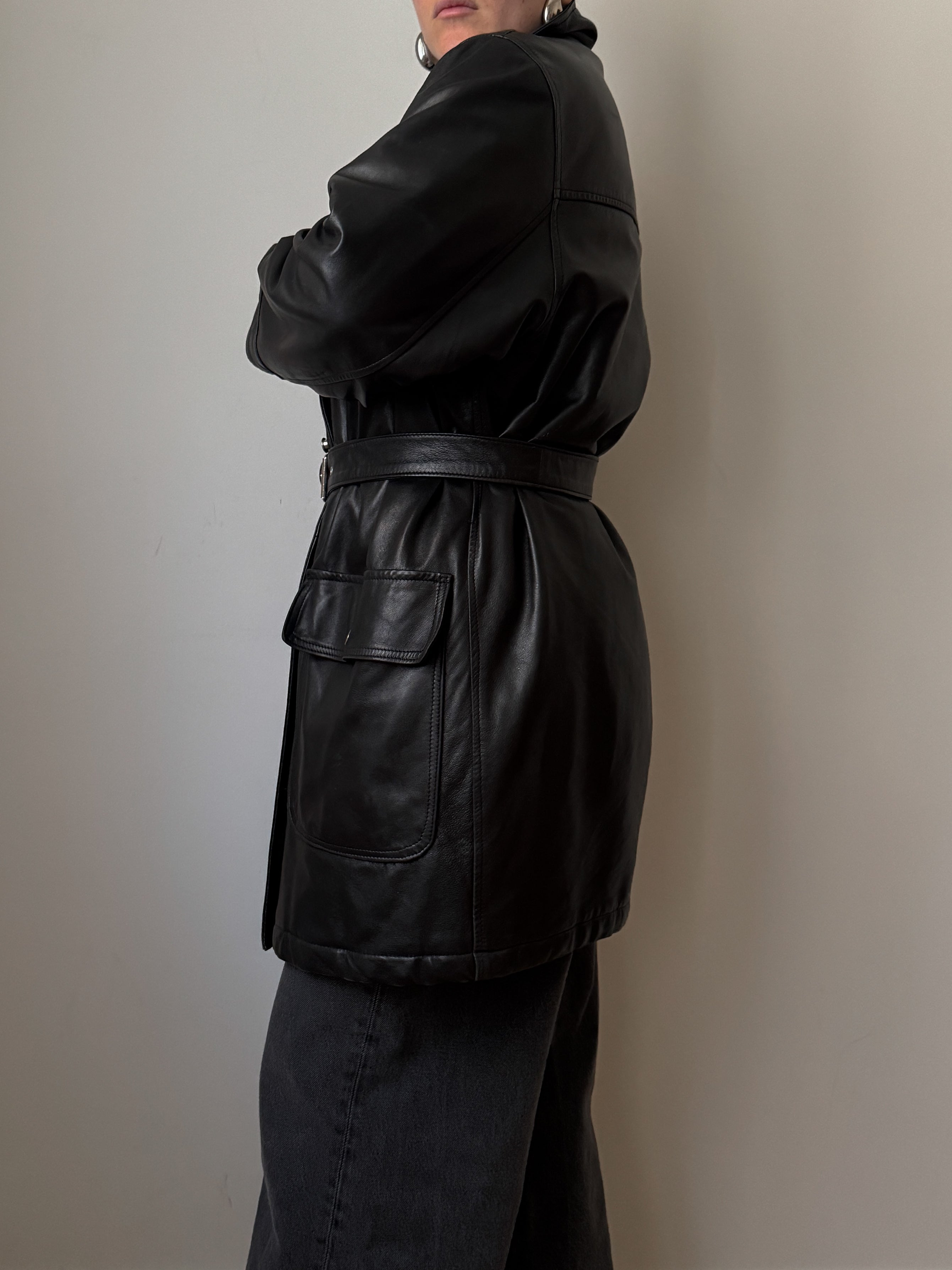 Real leather black jacket