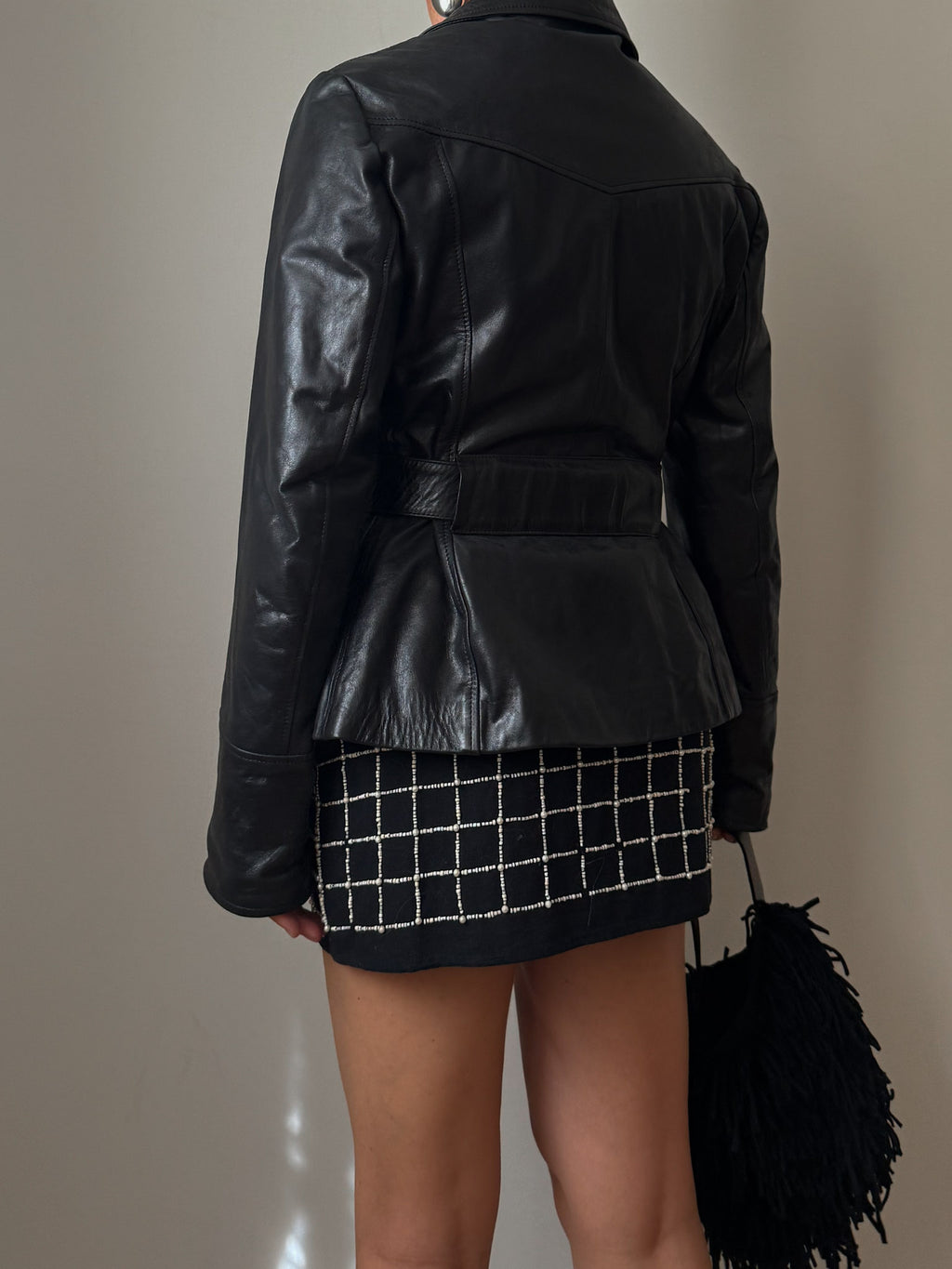 Real leather black jacket