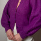Super kid mohair violet cardigan