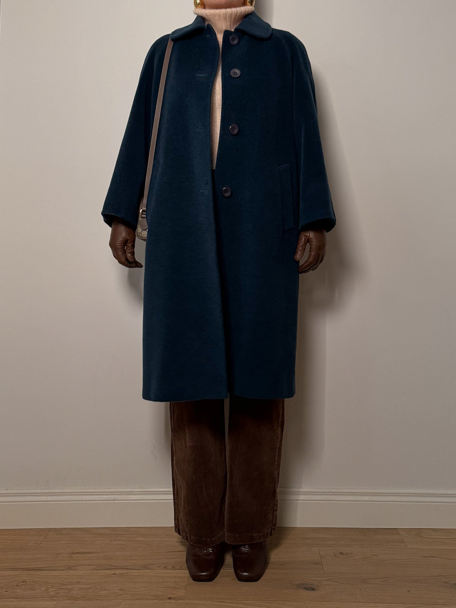 Pure wool petrolium coat