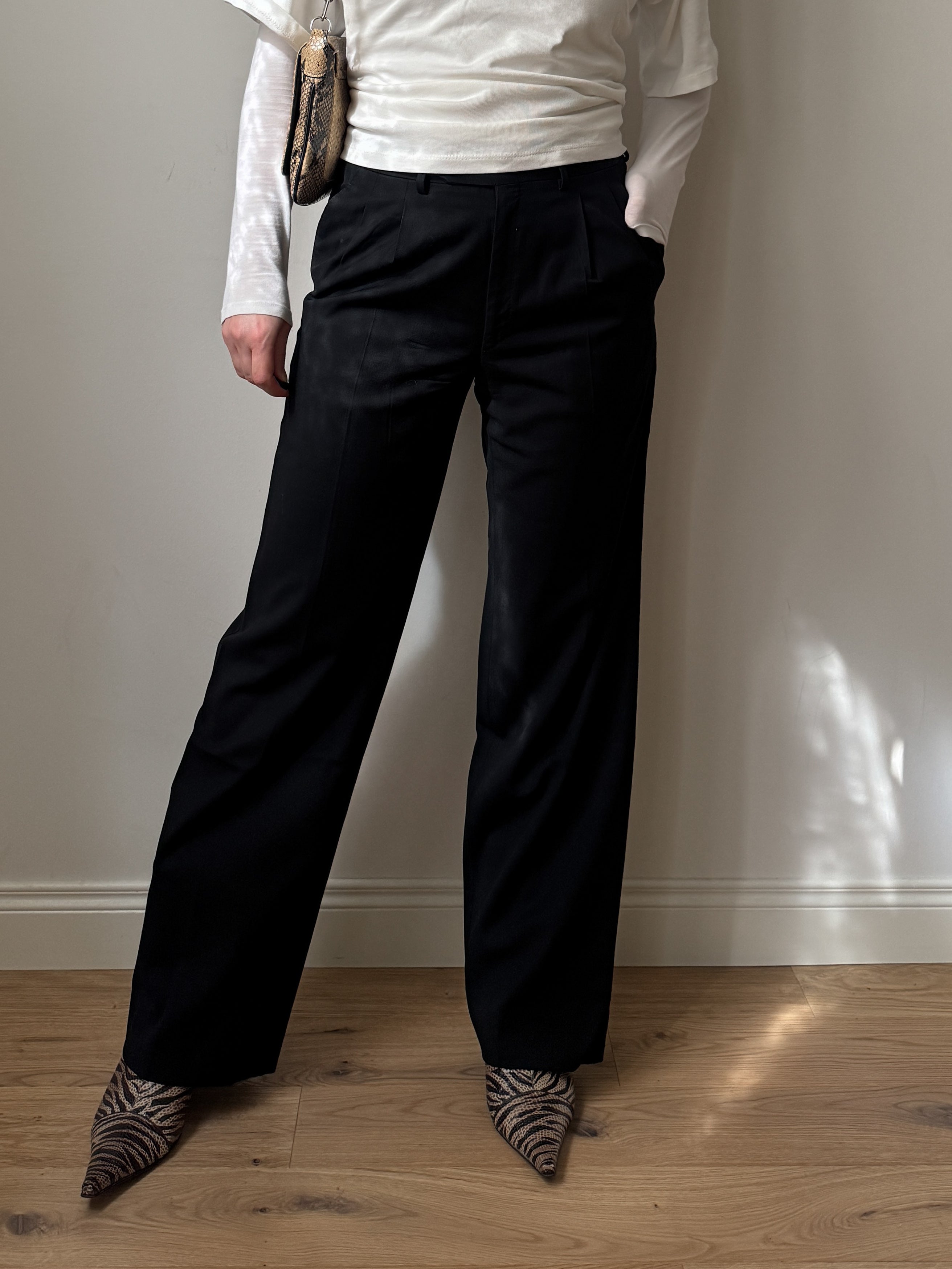 Pure wool black pants