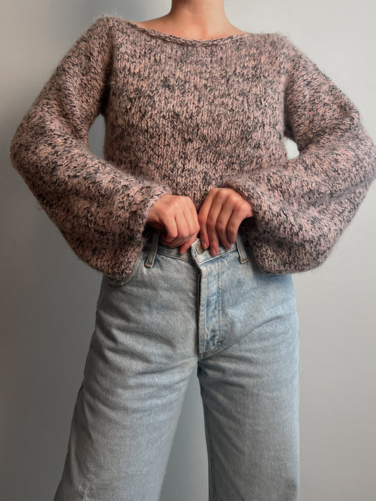 Mohair and wool cropped sweater