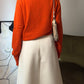 Pure cashmere orange pull