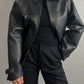 Real leather black jacket