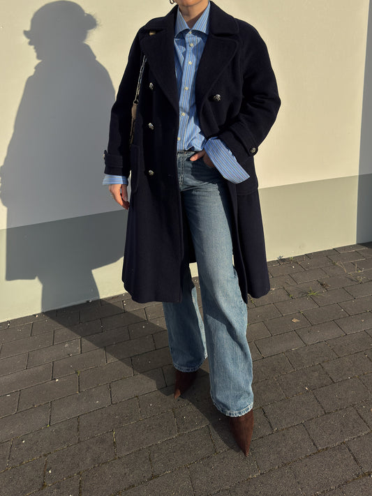 Pure wool blue coat