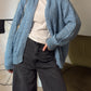Kid mohair sky cardigan
