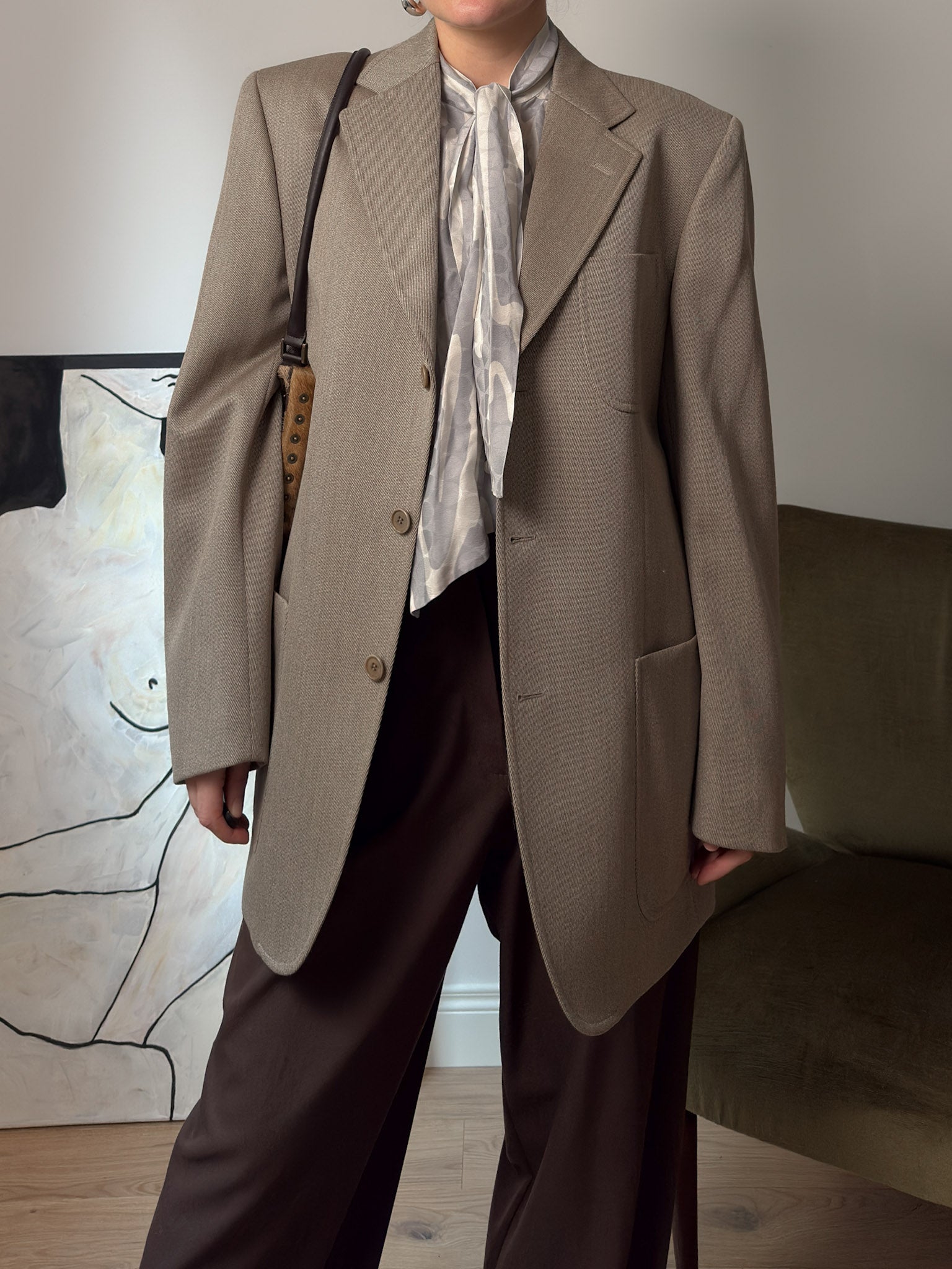Pure wool sand blazer