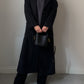 Pure wool anthracite long coat