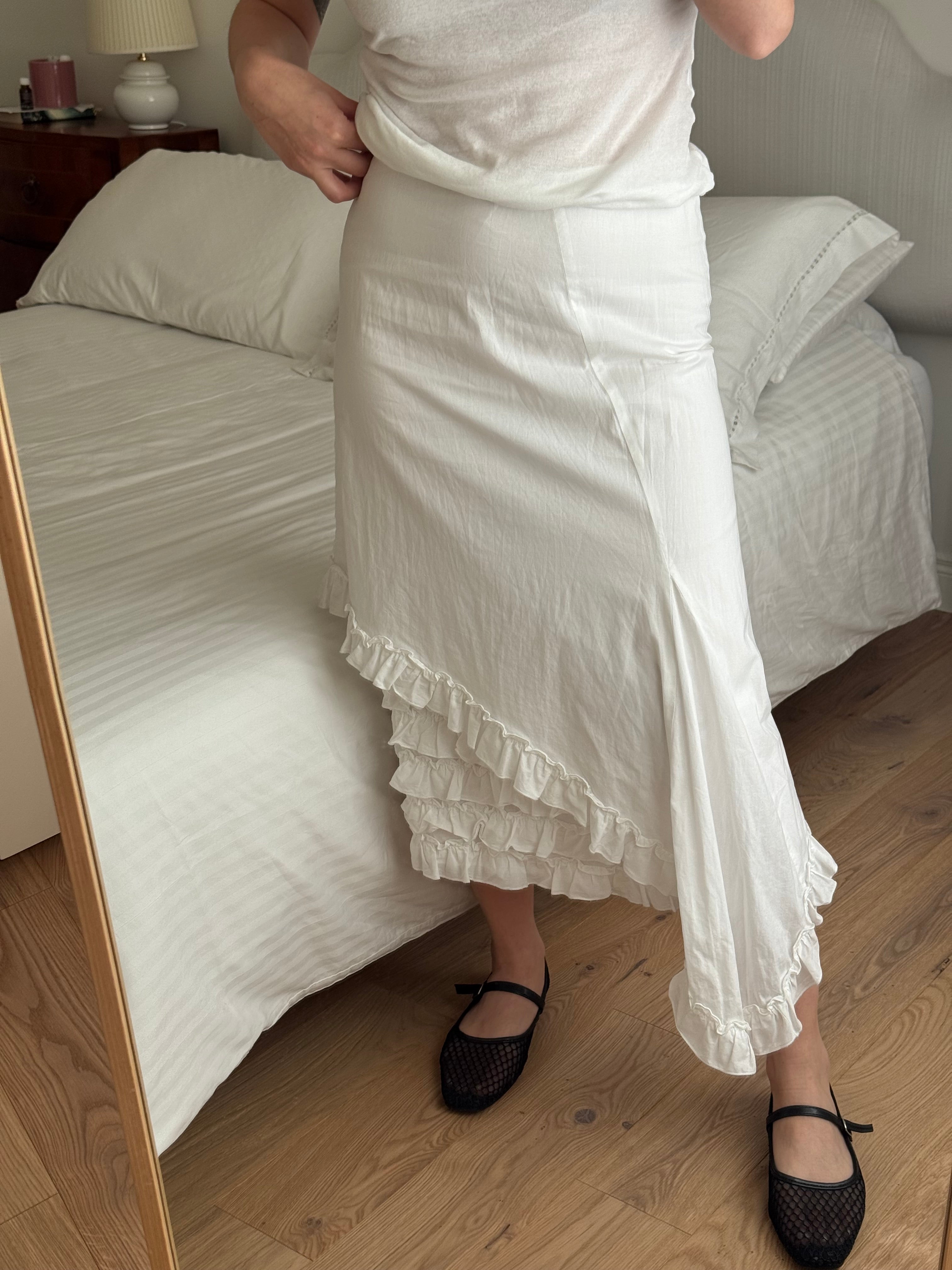 Luisa Spagnoli cotton rouches skirt