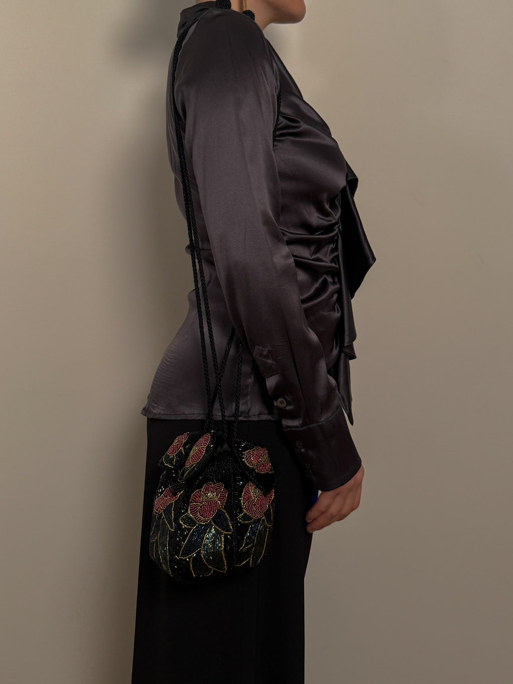 Silk grey blouse