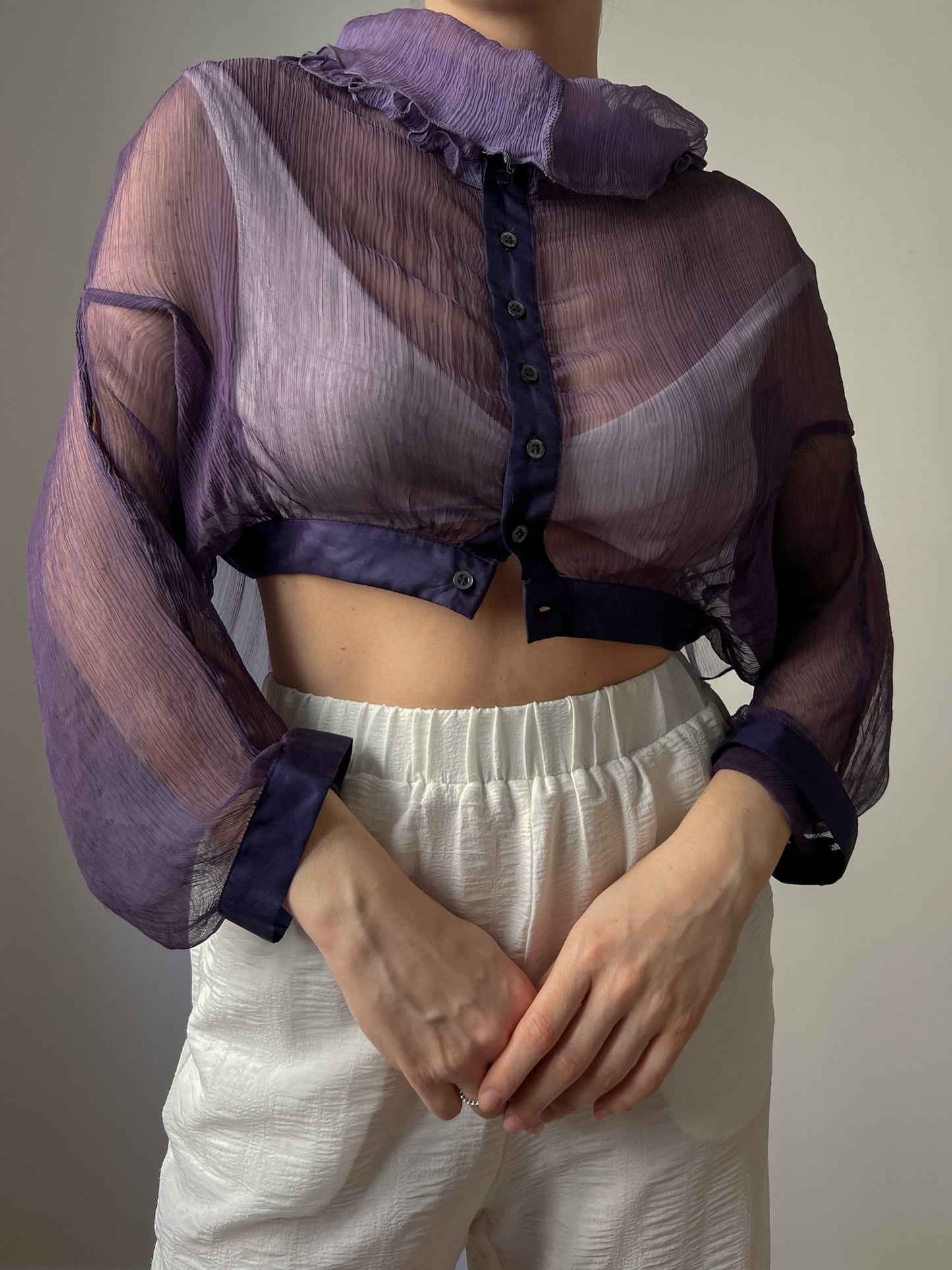 Seventy pure silk purple blouse