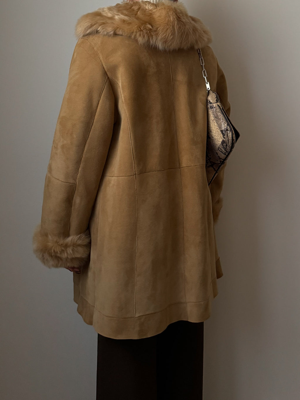 Original shearling biscuit coat