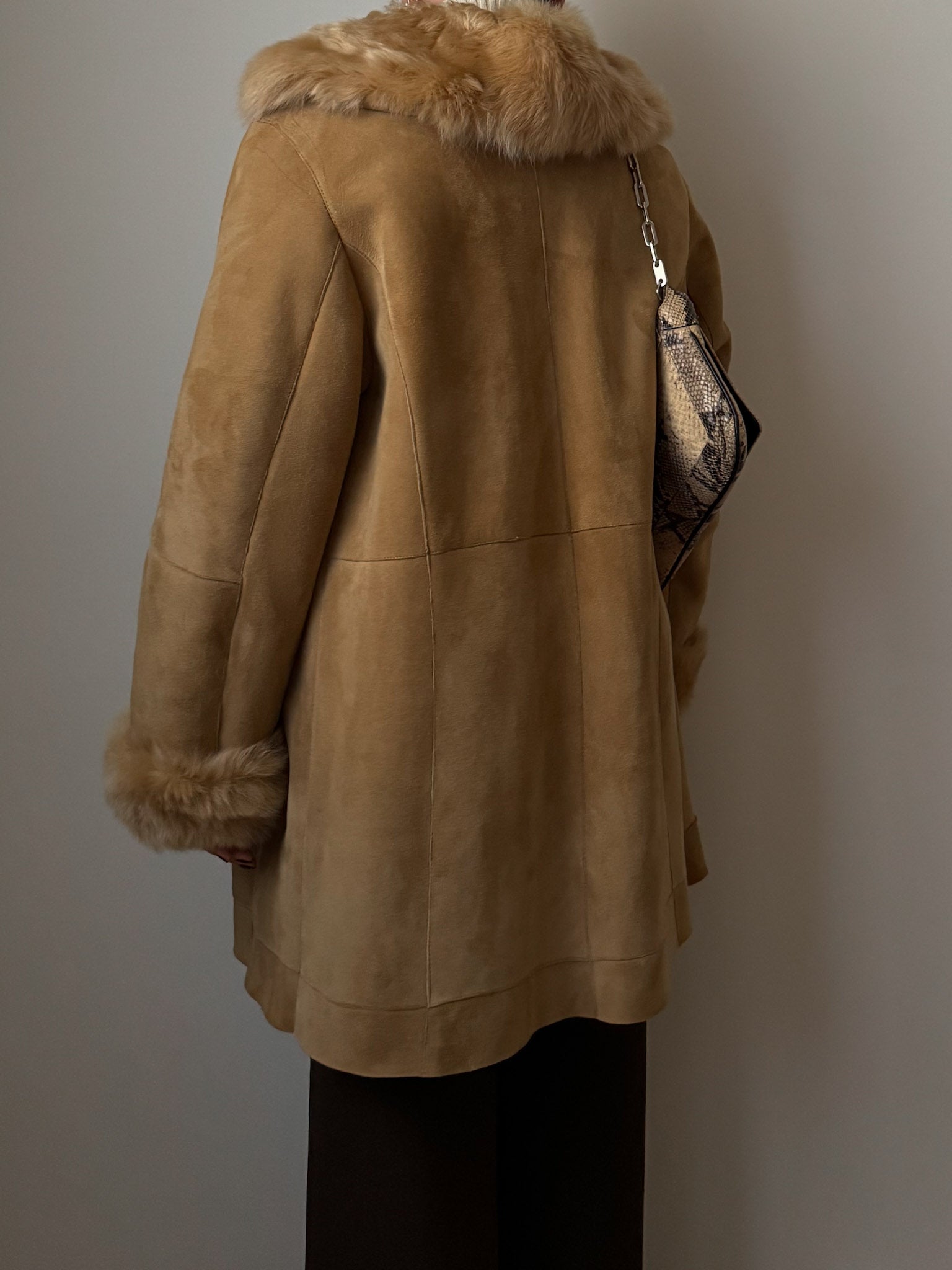 Original shearling biscuit coat