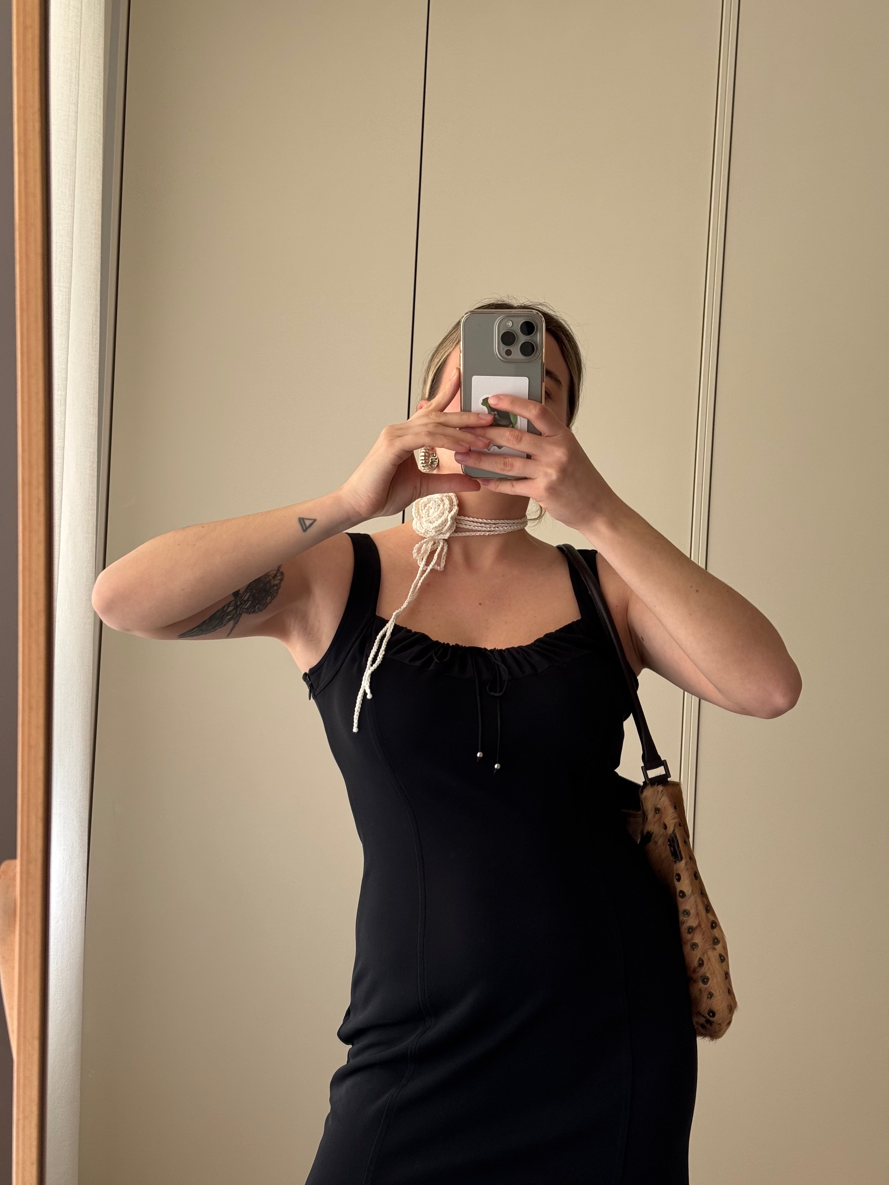 Versace viscose black dress