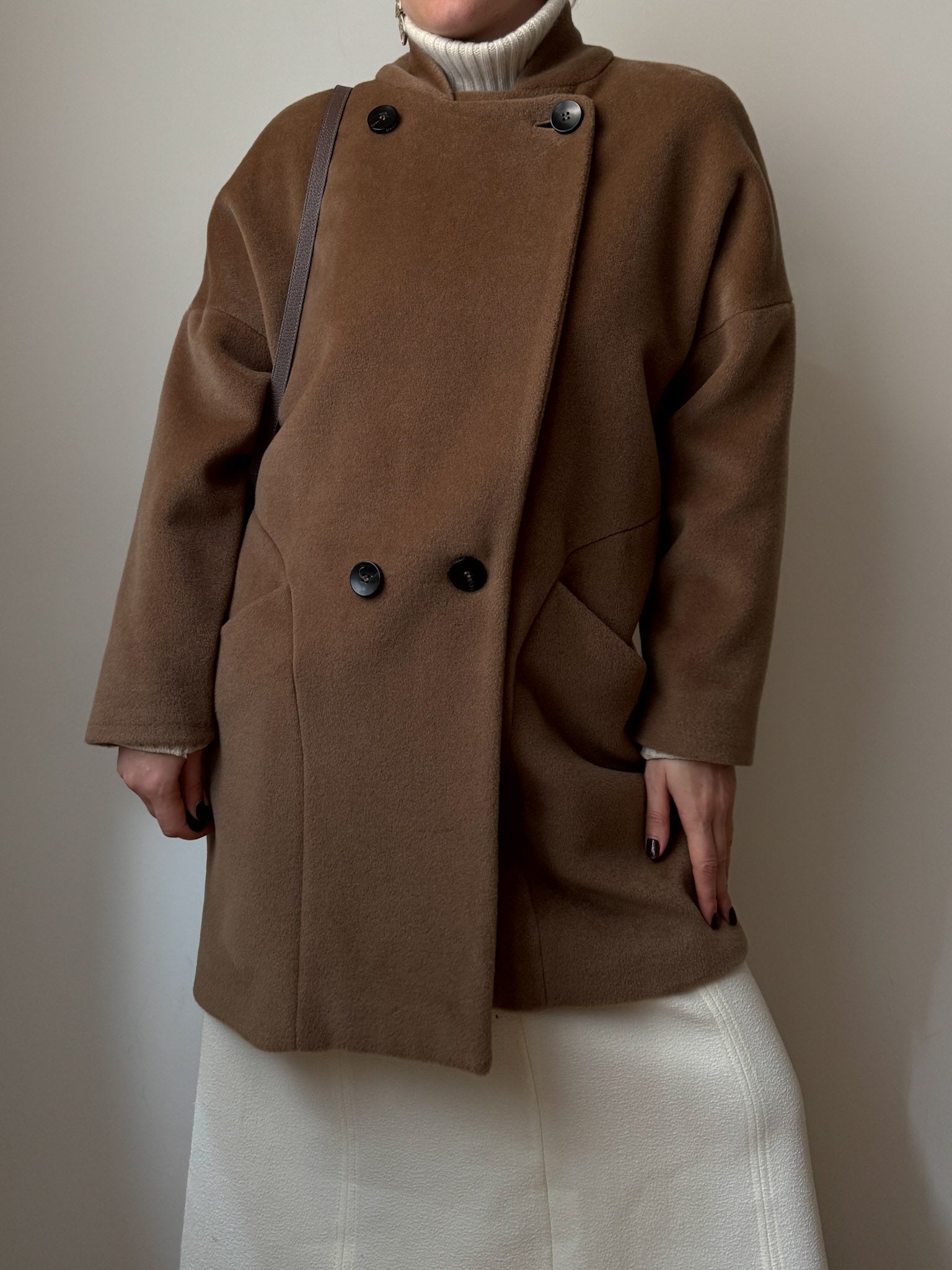 Marella wool and cashmere camel caban