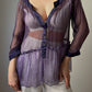 Seventy pure silk purple blouse