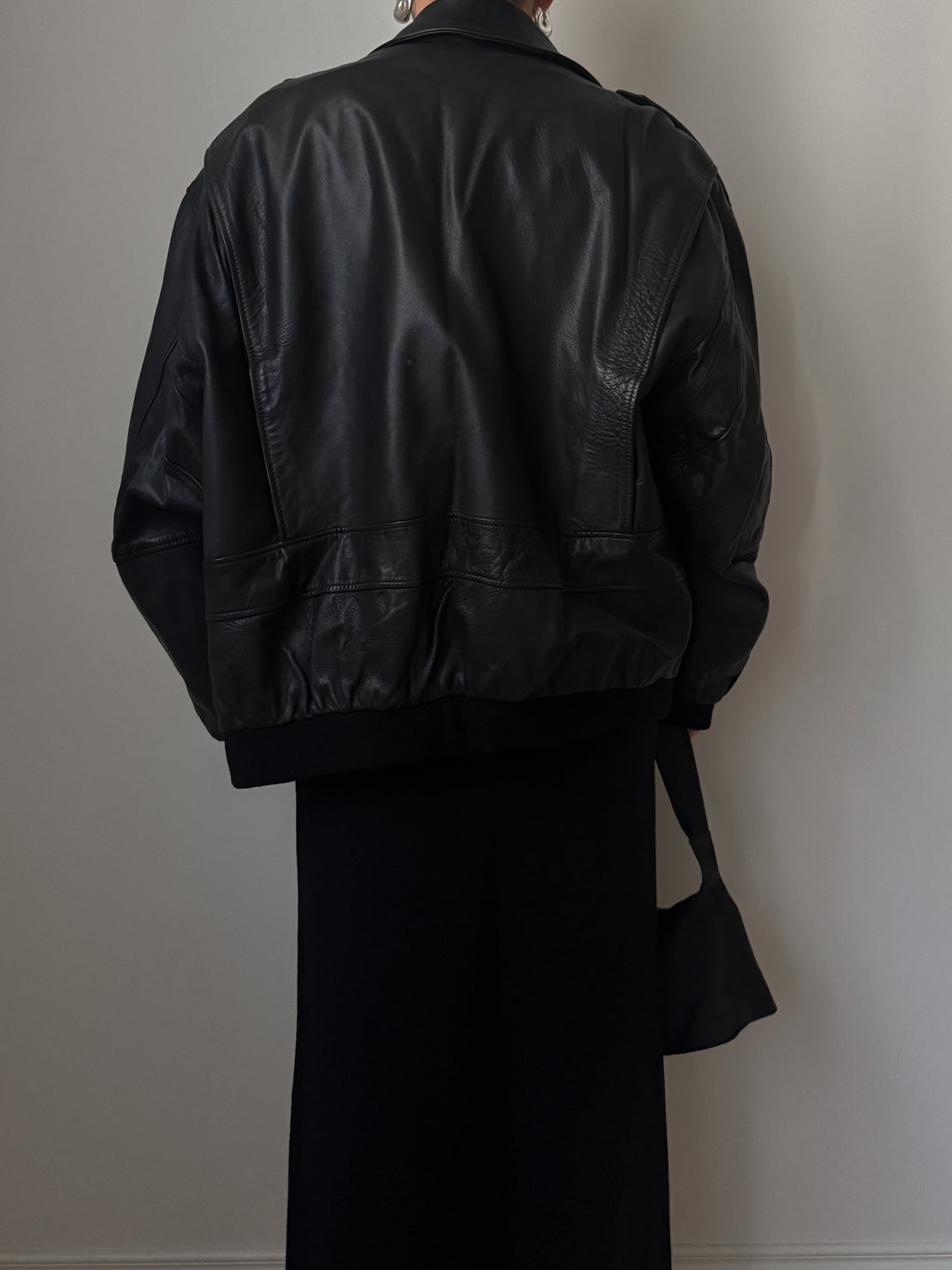 Real leather black jacket