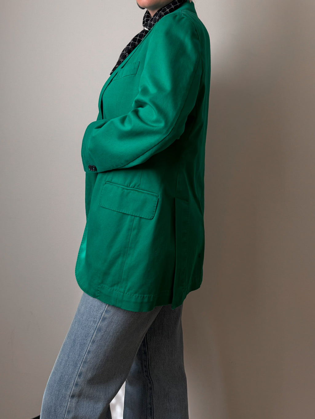 Pure cotton green blazer