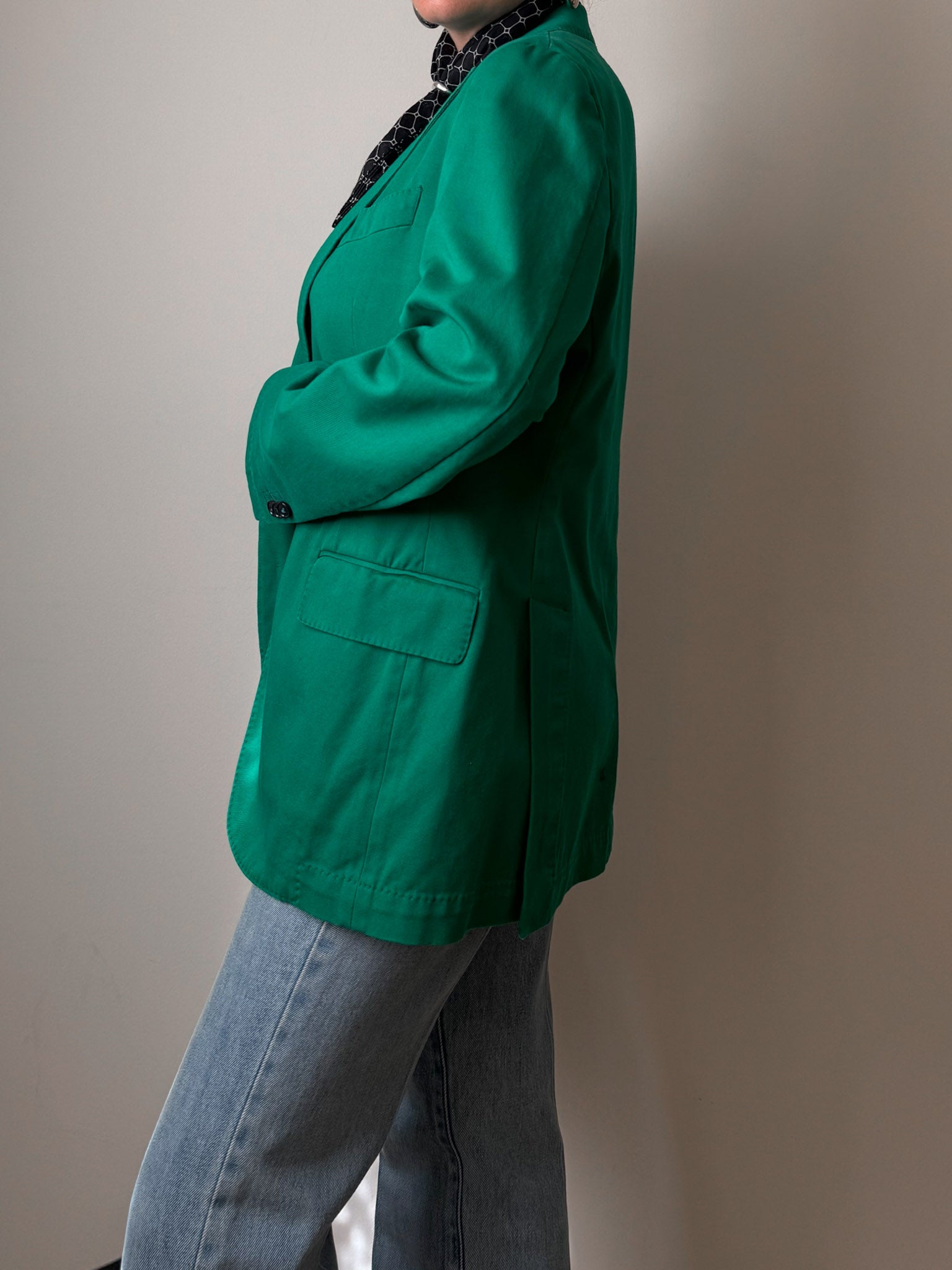 Pure cotton green blazer