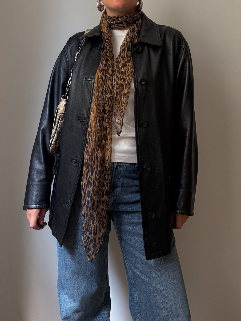 Real leather black jacket