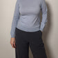 Pure merino wool sky turtleneck pull