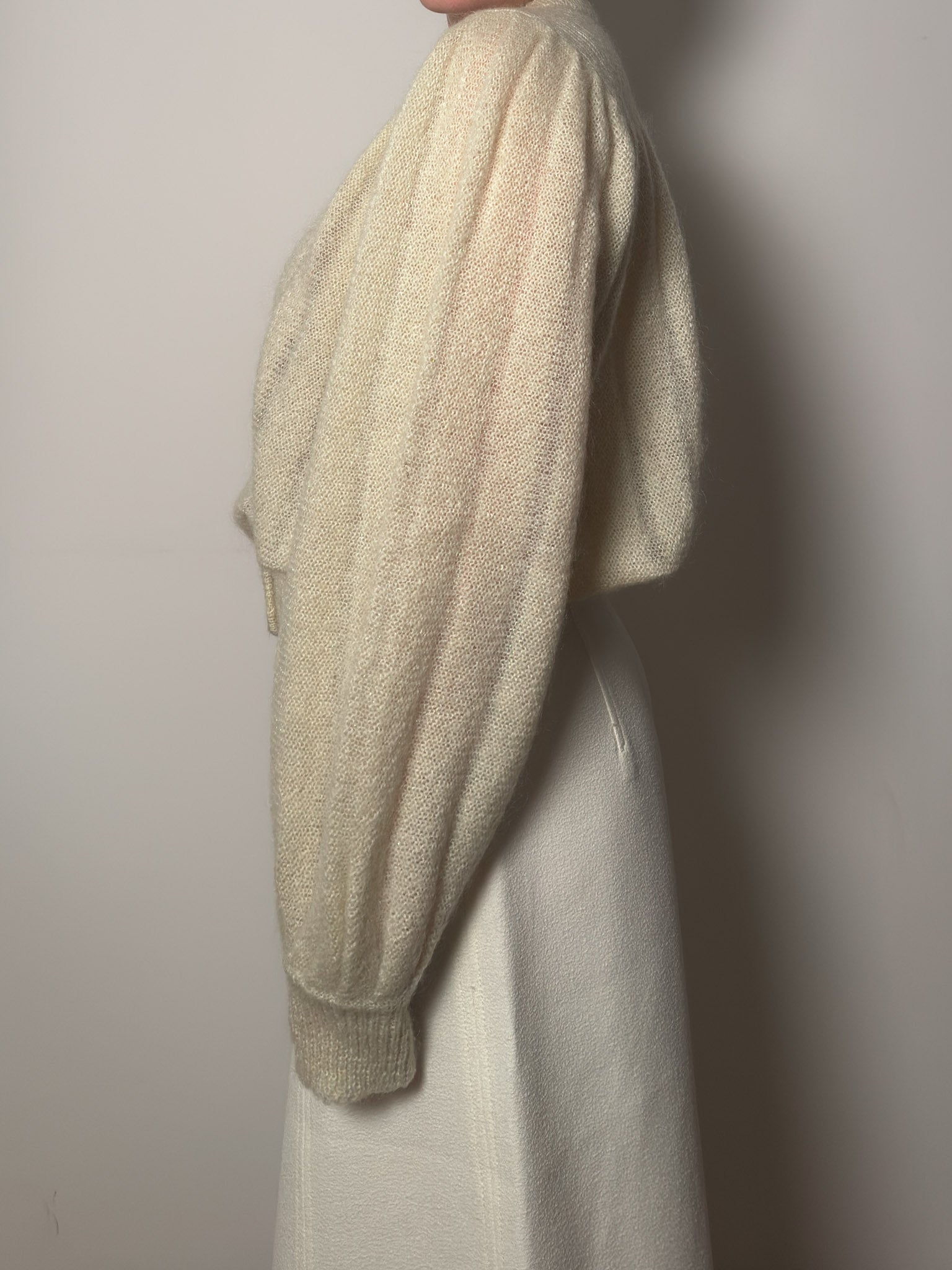 Pure wool ivory cardigan