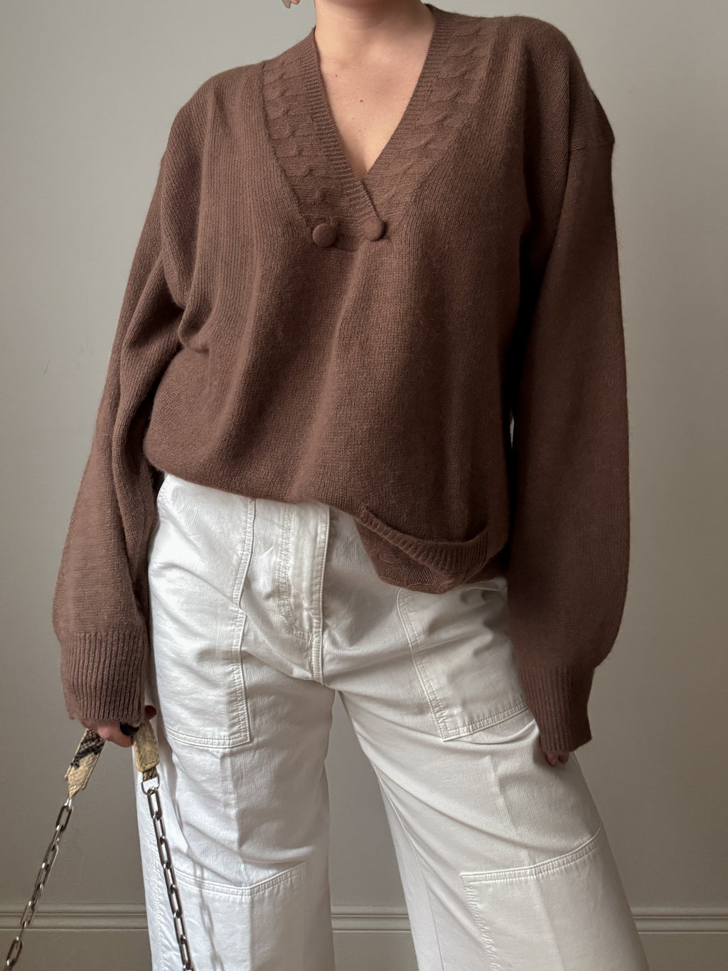 Wool and angora biscuit pull