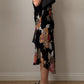 Viscose floral black dress