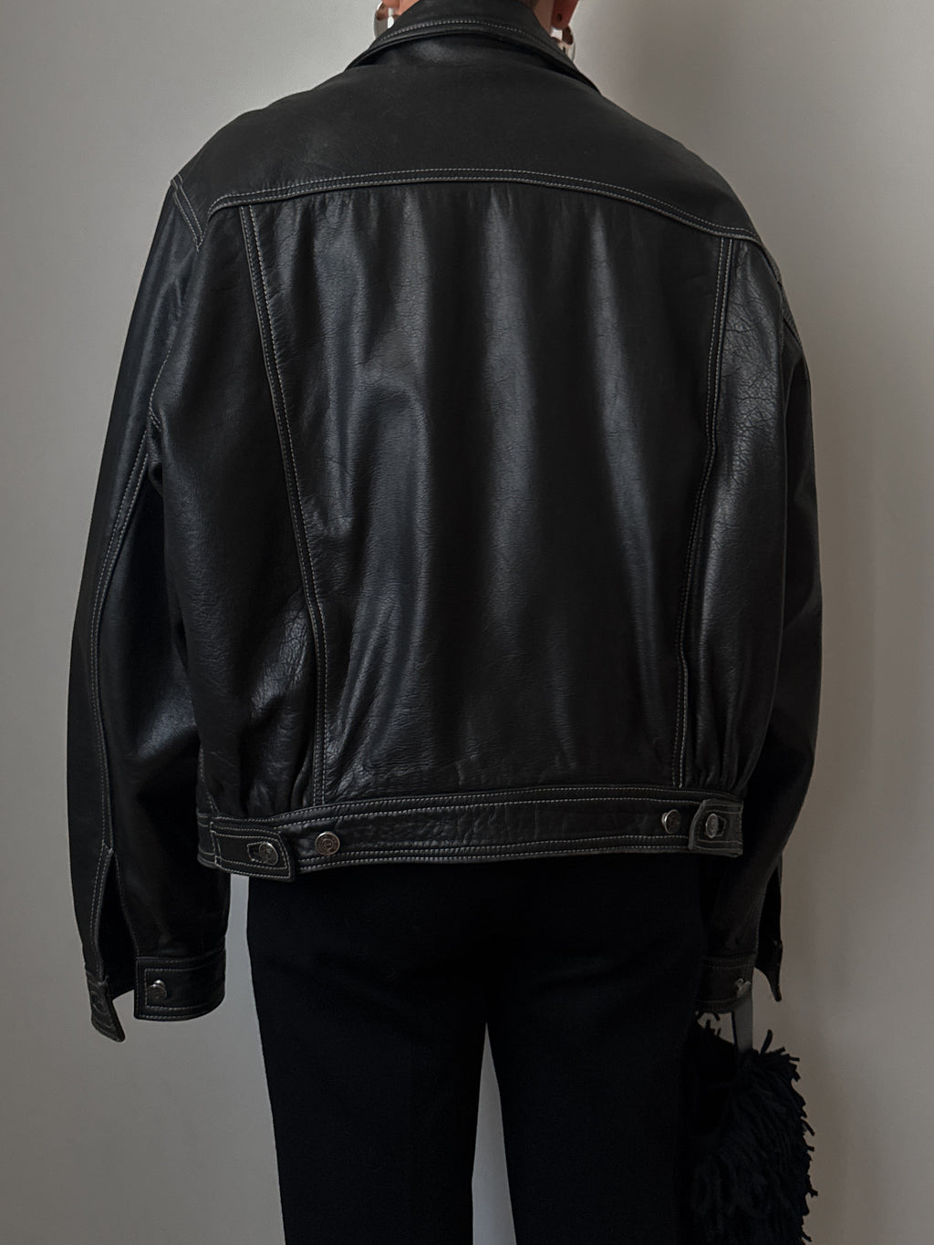 Real leather black jacket