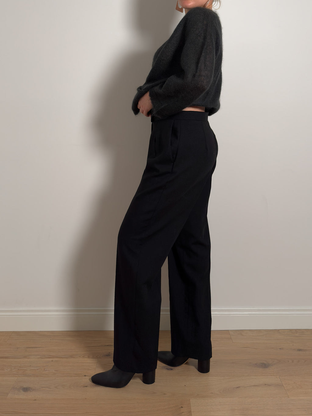 Pure wool black pants