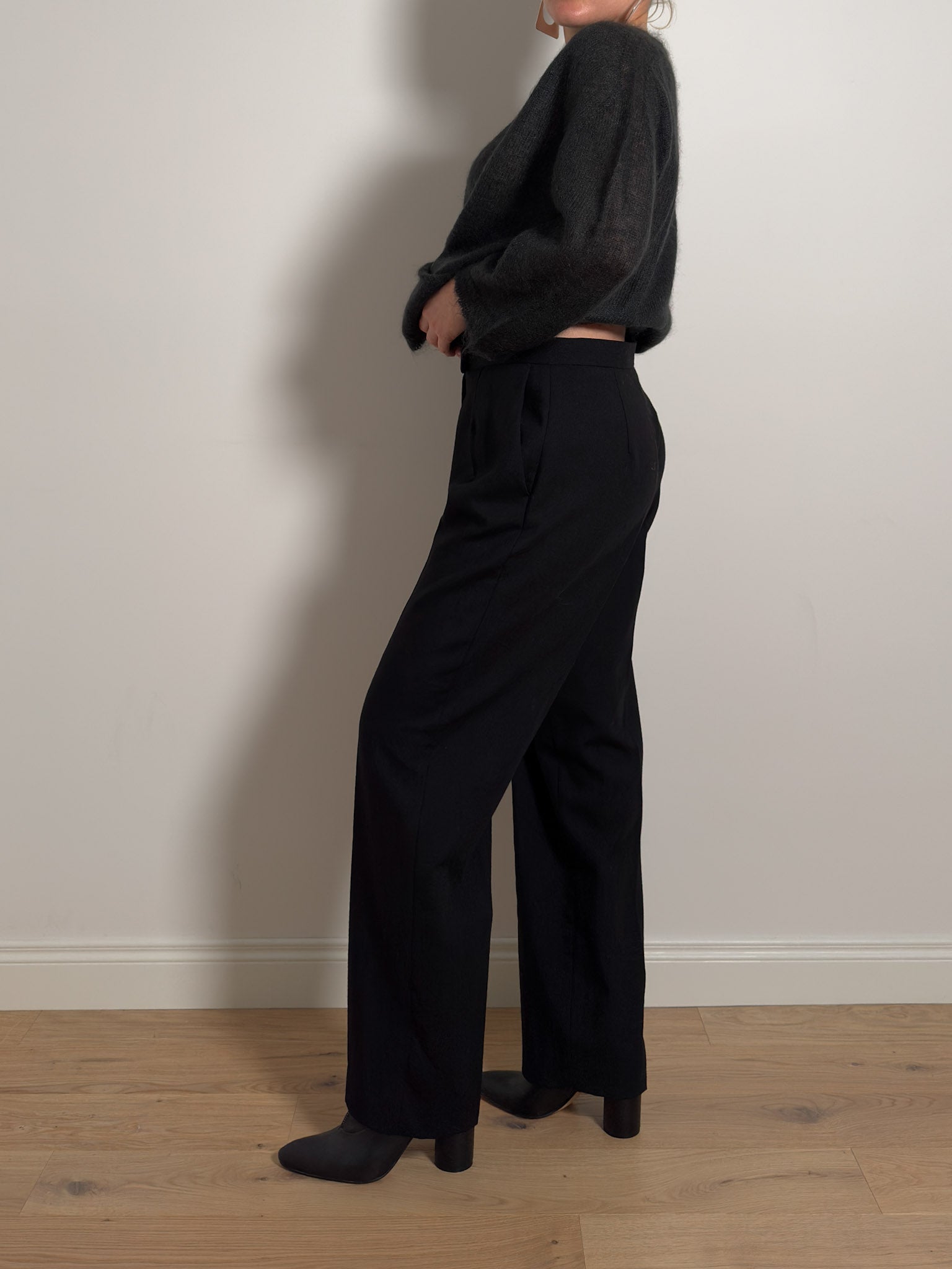 Pure wool black pants