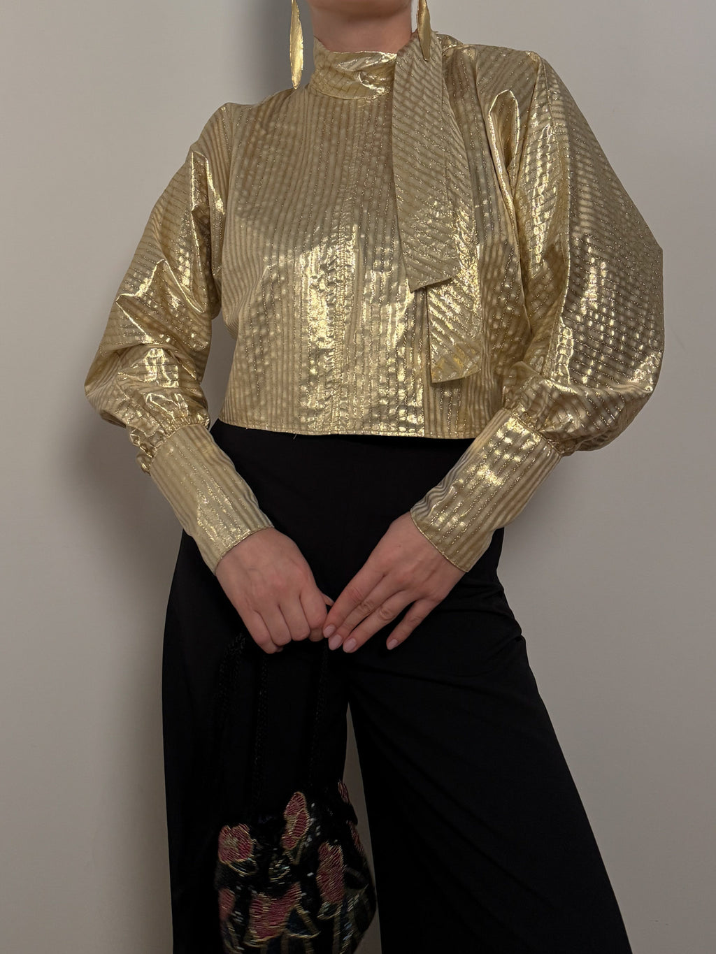Benetton gold blouse