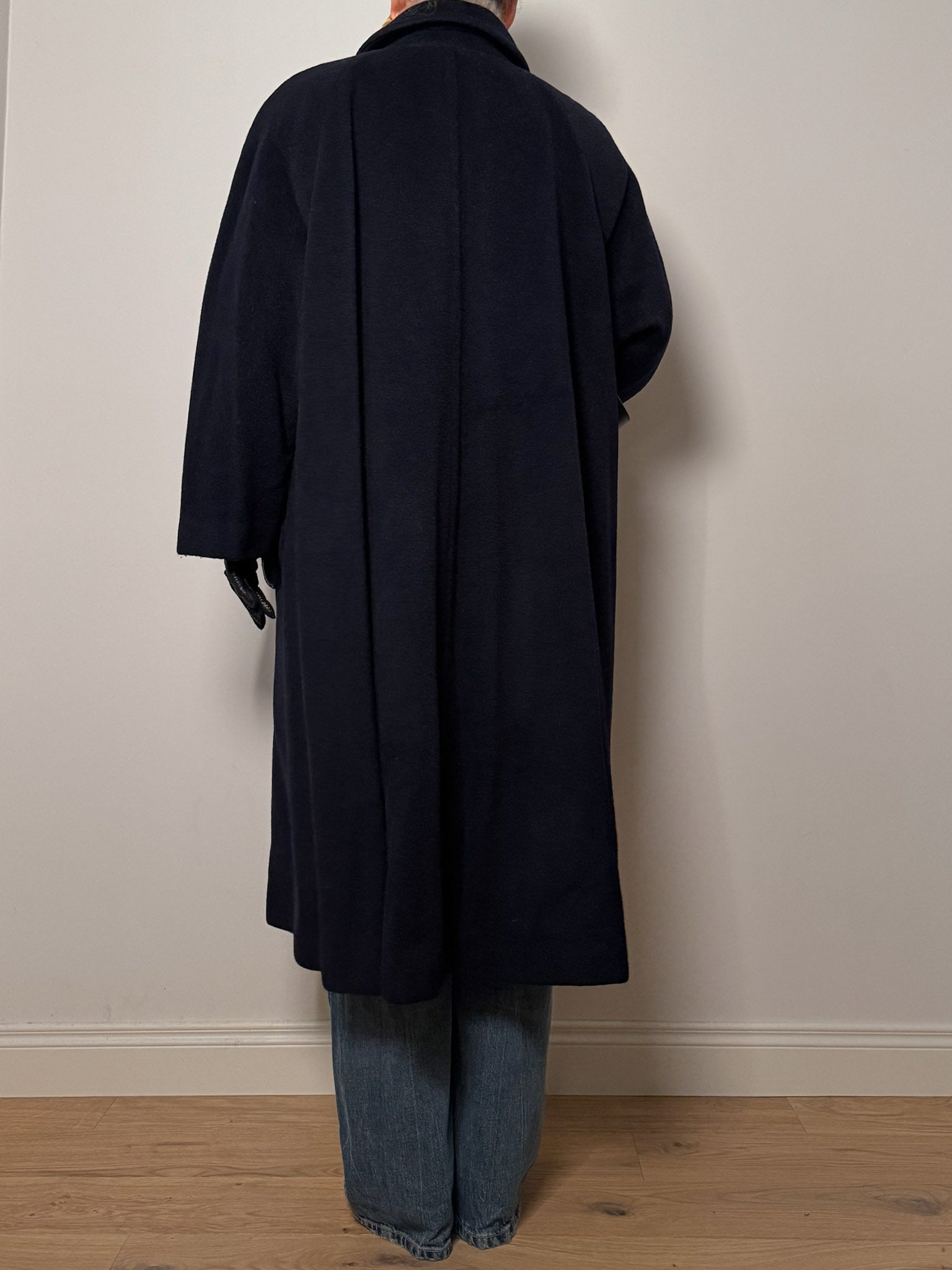 Wool, mohair and alpaca blue coat