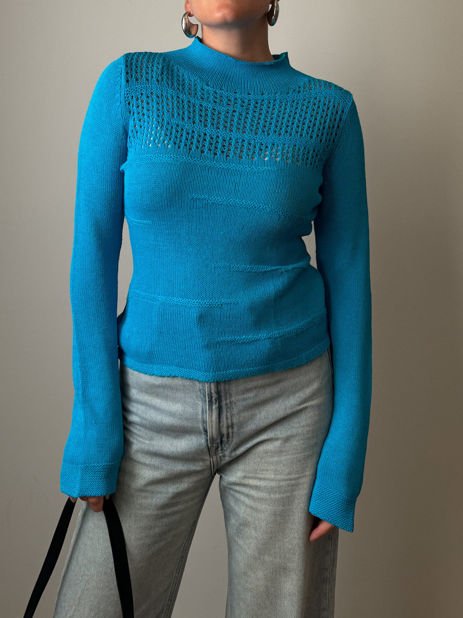 Rayon viscose blue top