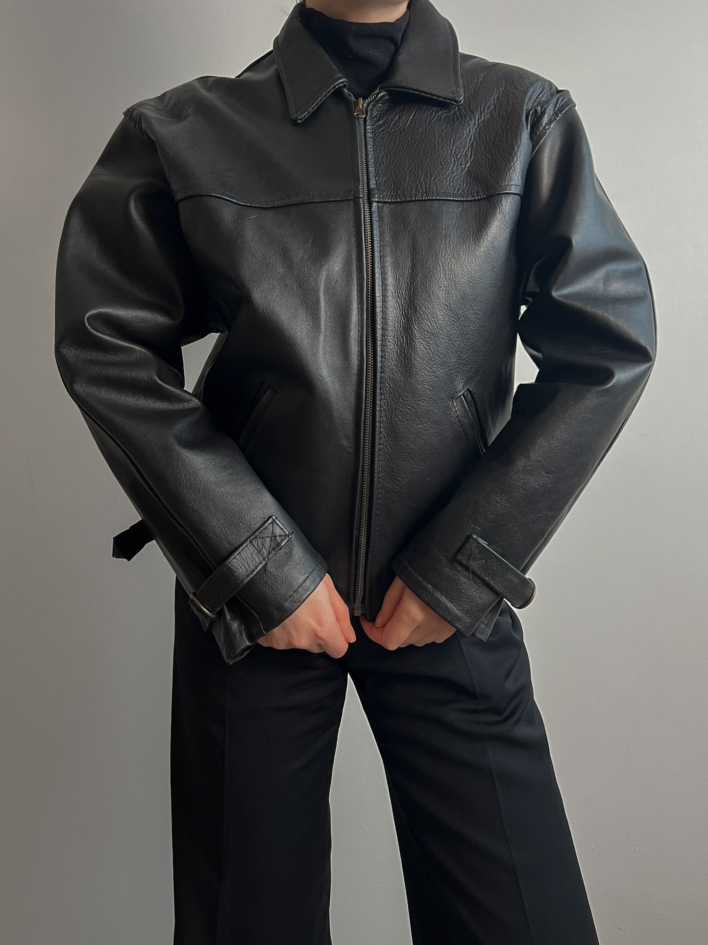 Real leather black jacket