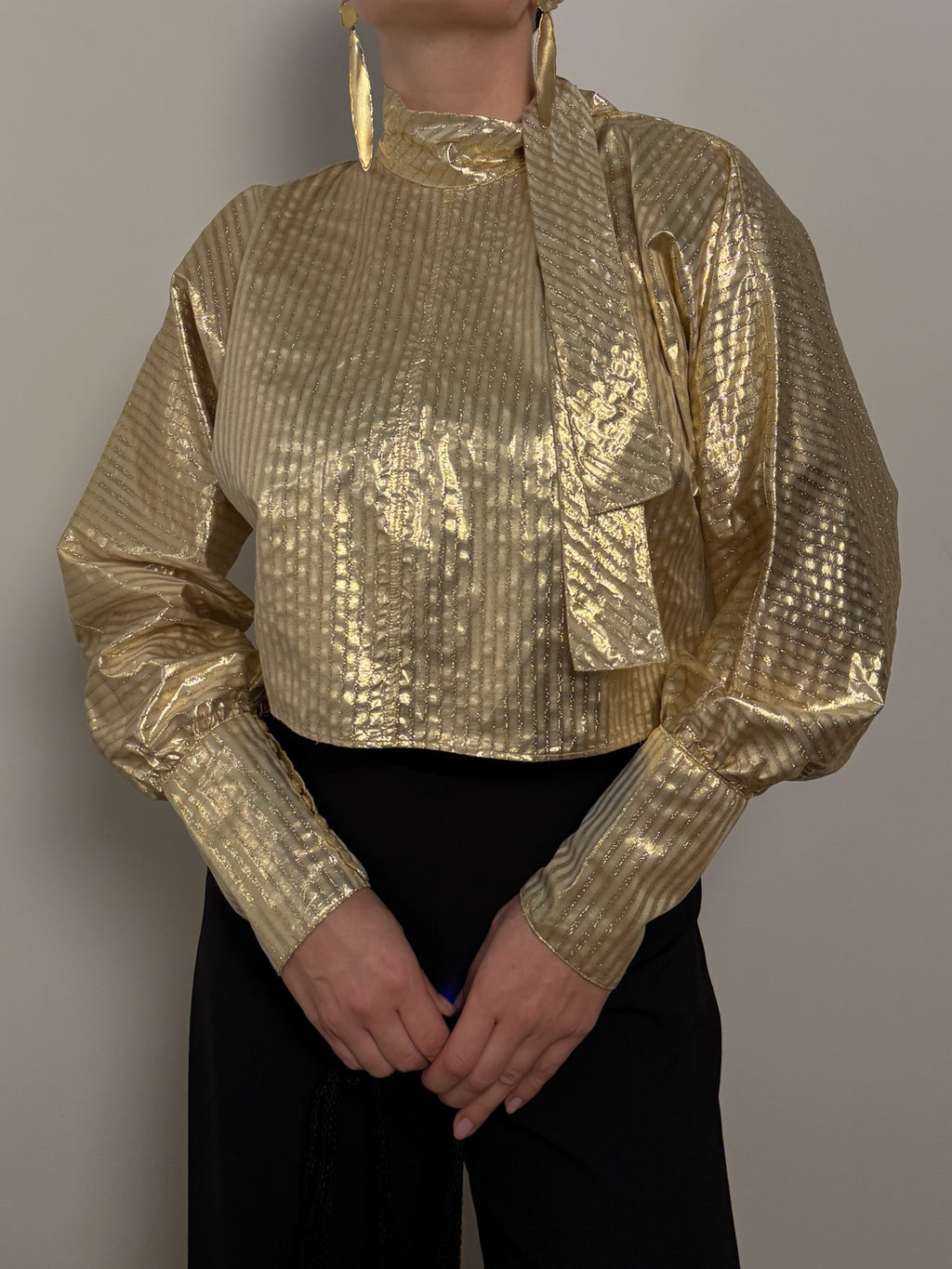 Benetton gold blouse