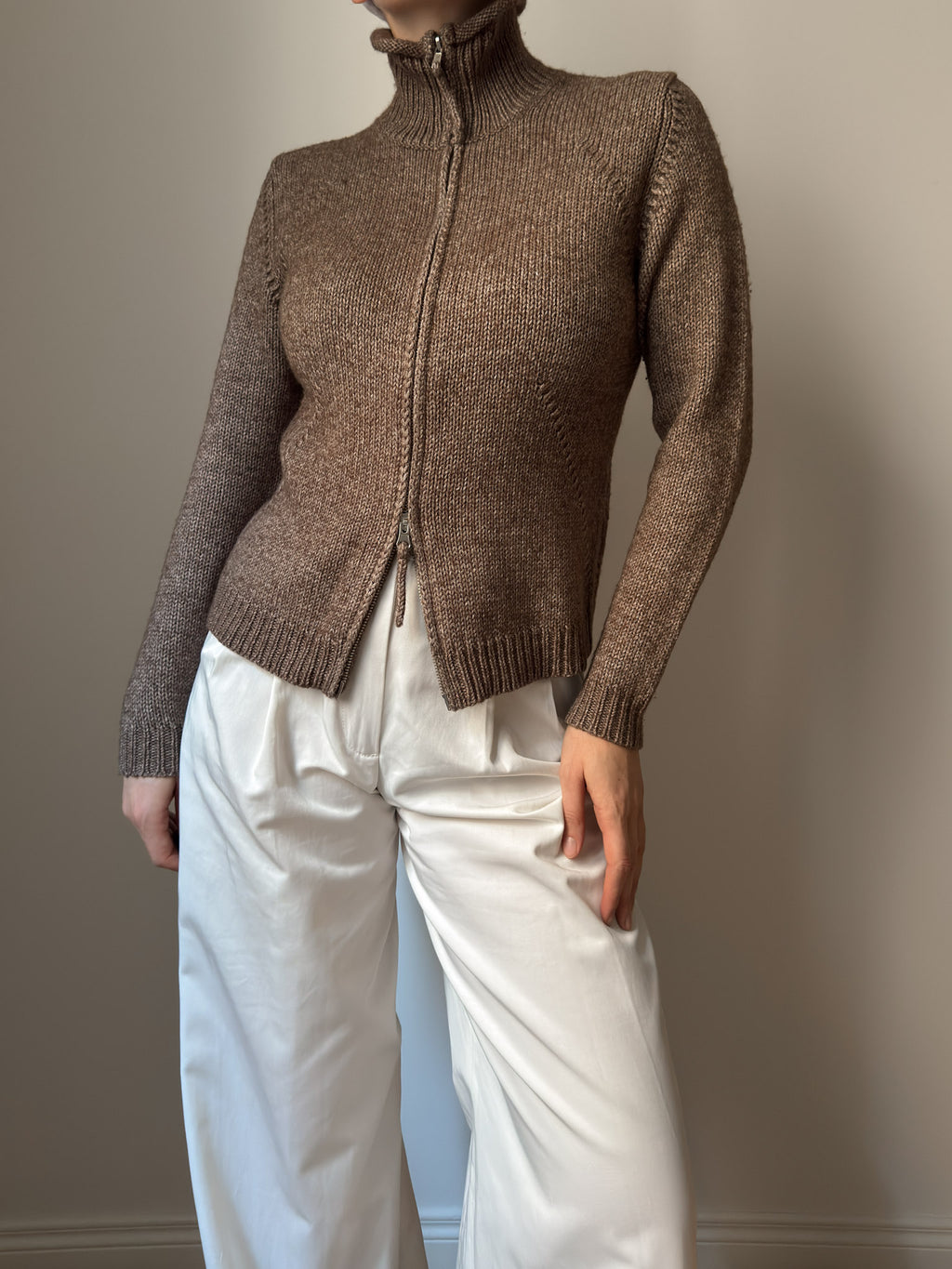 Wool brown cardigan