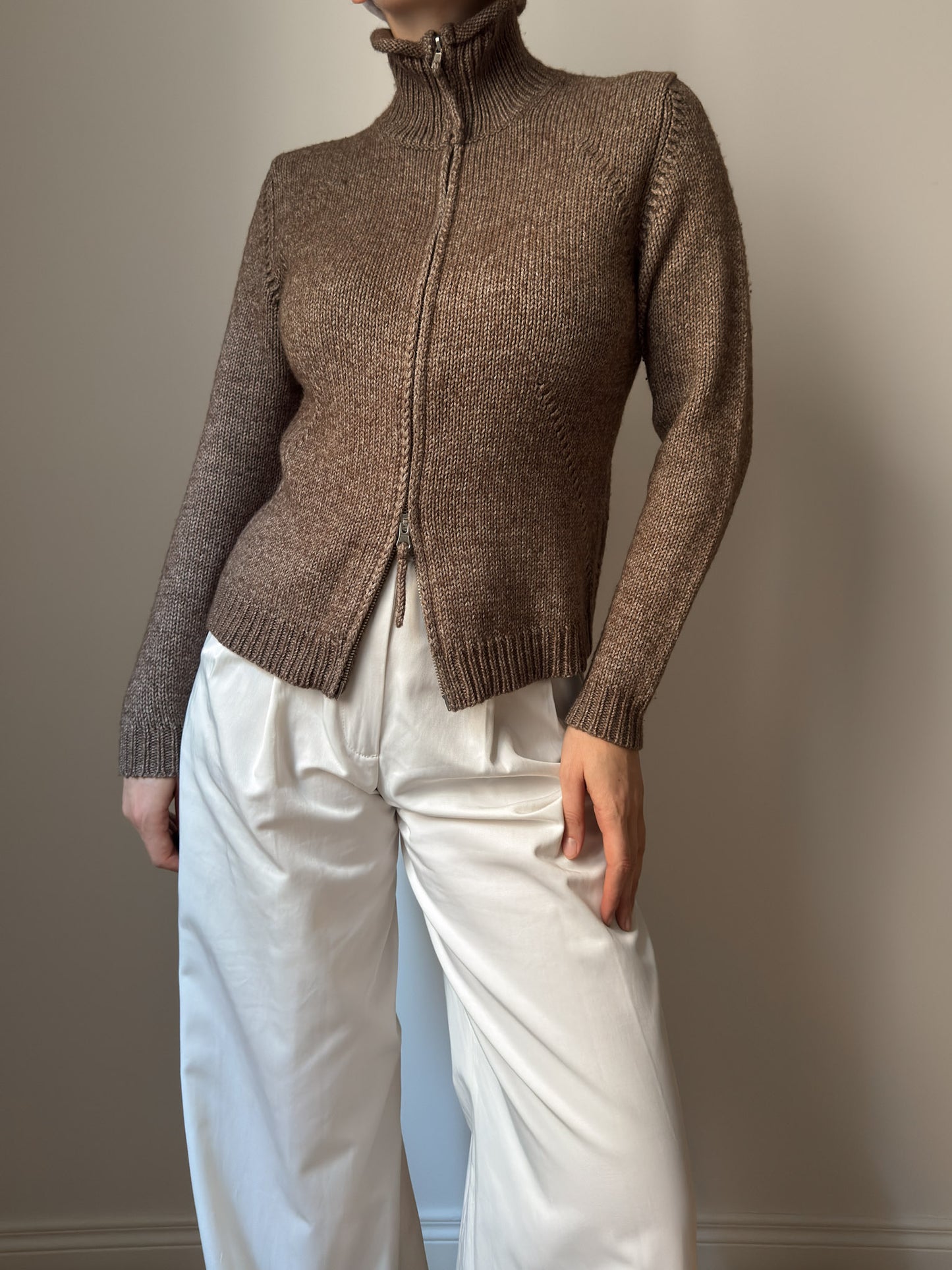 Wool brown cardigan