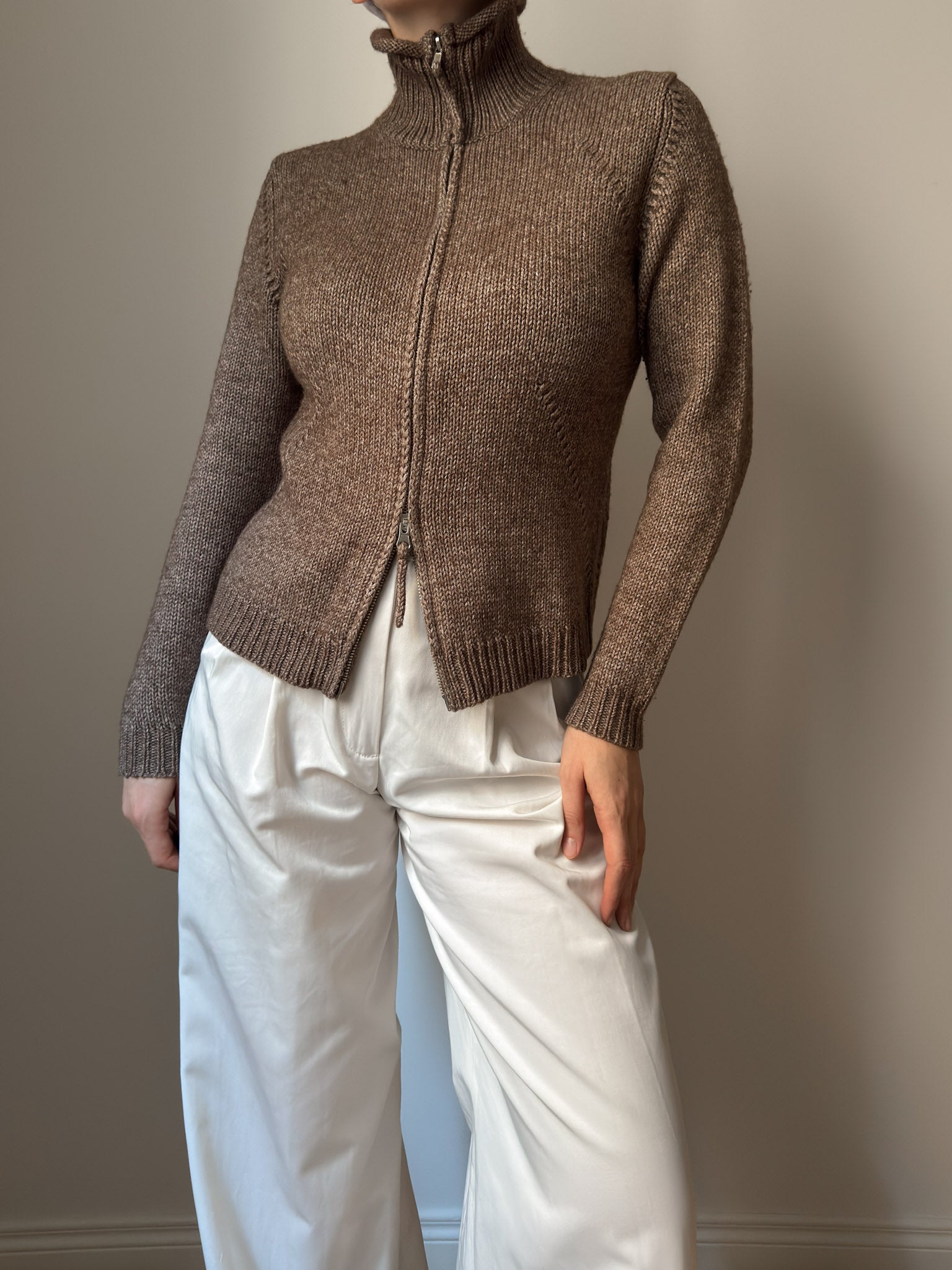 Wool brown cardigan