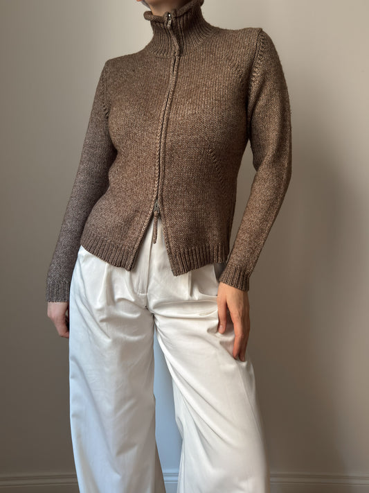 Wool brown cardigan