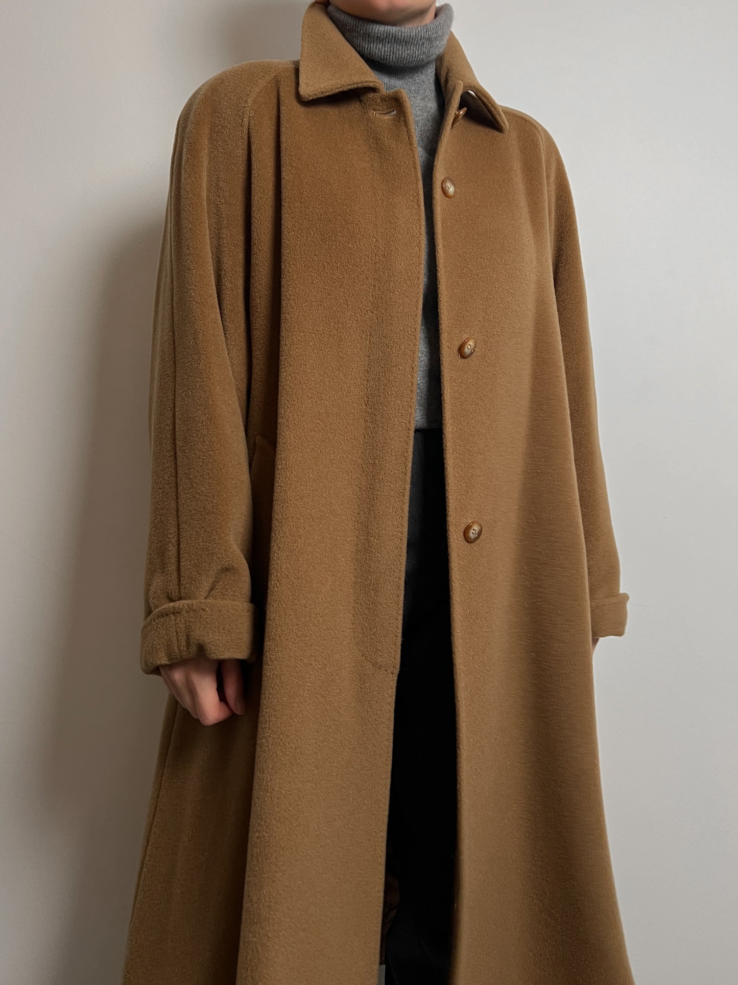 Marina Rinaldi wool and cashmere camel coat