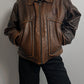 Genuine leather biker jacket