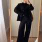 Pure linen black jacket
