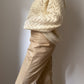 Pure wool embroidered ivory cardigan